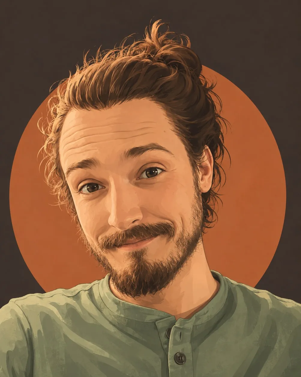 Illustrated portrait of Nick McInnis